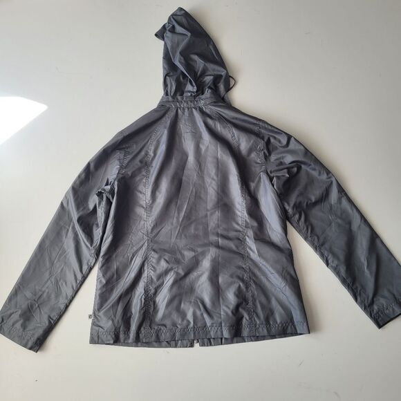 CHICO'S ZENERGY GRAY LIGHTWEIGHT TRAVEL WINDBREAKER JACKET W/ HOOD 1 MEDIUM - Picture 5 of 7